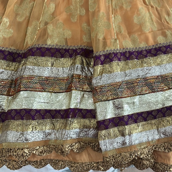 CUSTOM INDIAN PURPLE AND MUSTARD LEHENGA - Picture 11 of 16